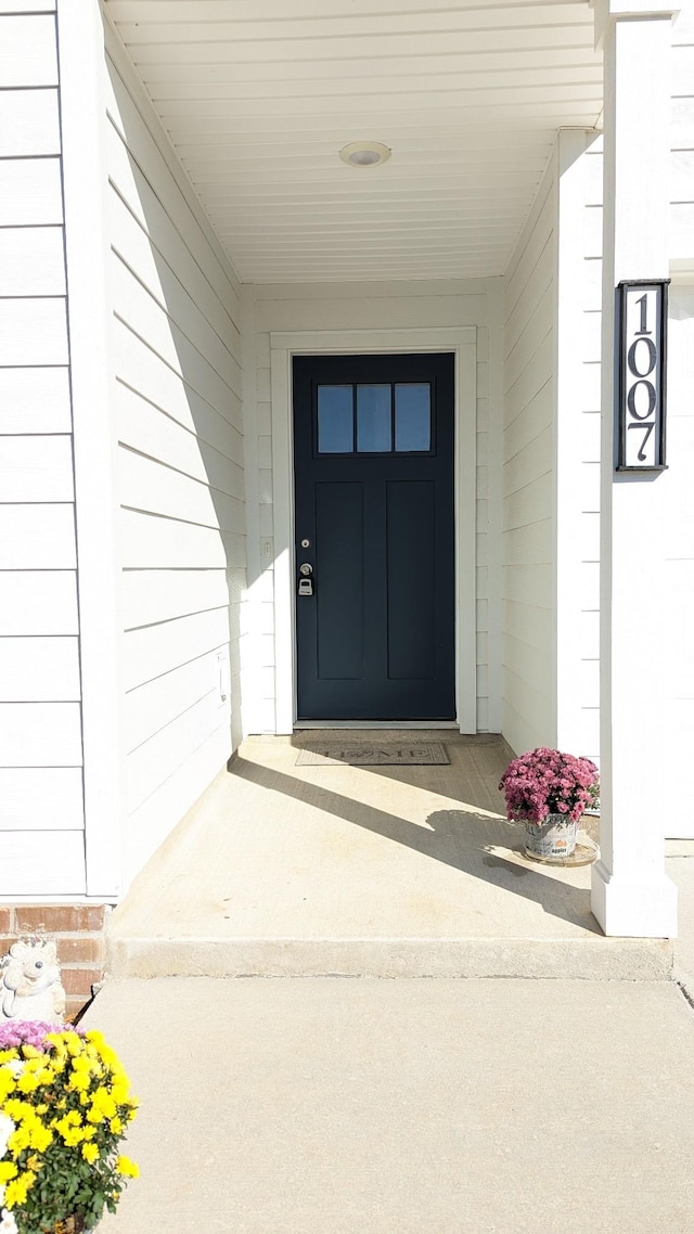 view of doorway to property