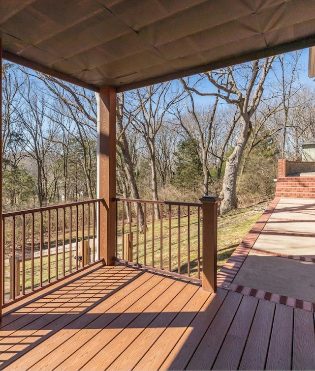 view of wooden deck