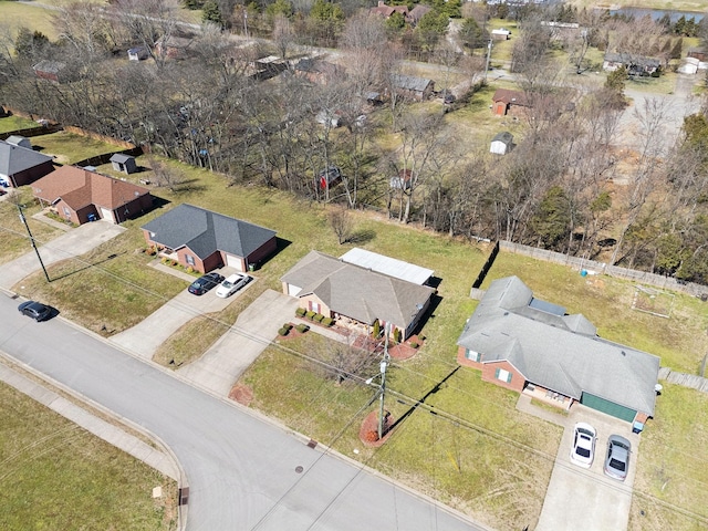 drone / aerial view with a residential view