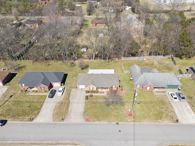 drone / aerial view with a residential view