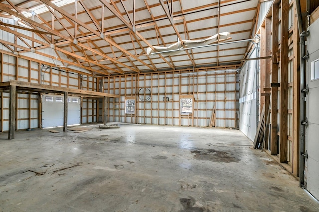 garage featuring metal wall