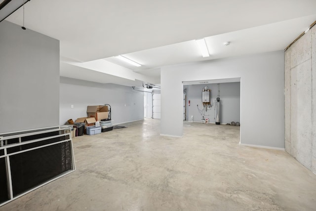 view of finished basement