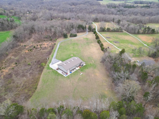 bird's eye view featuring a rural view
