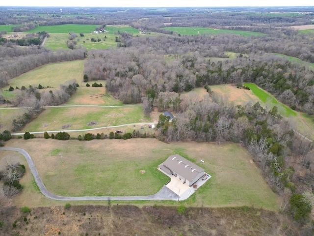 bird's eye view featuring a rural view