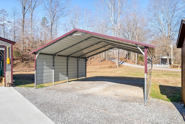 view of car parking with a carport and driveway