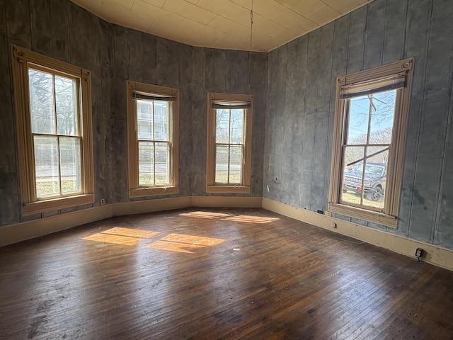 spare room featuring hardwood / wood-style flooring