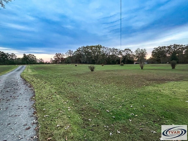 view of property's community featuring a yard