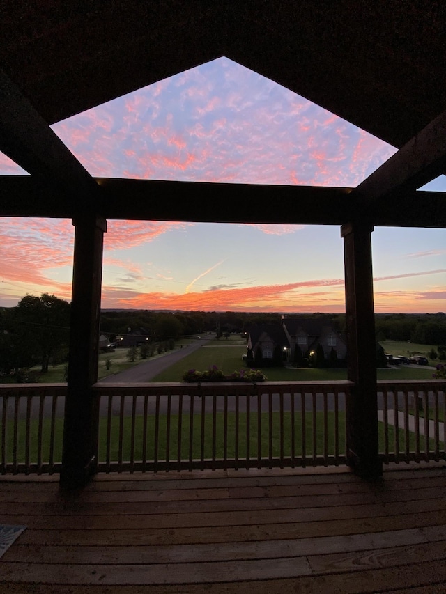 view of deck at dusk