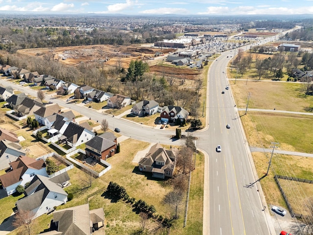 aerial view with a residential view