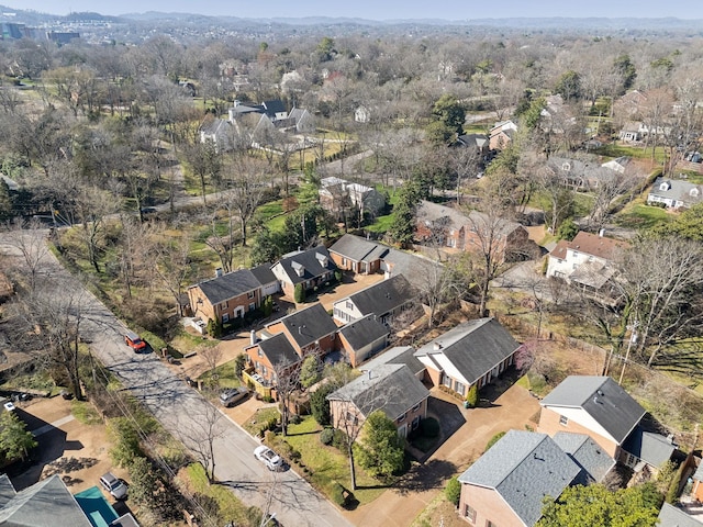 aerial view with a residential view