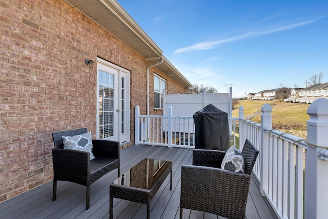 view of wooden deck