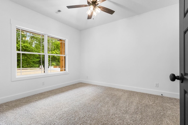 4410 Shiloh Canaan Rd, Palmyra, TN 37142 - carpeted spare room featuring baseboards and a ceiling fan