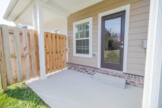 view of patio / terrace with fence