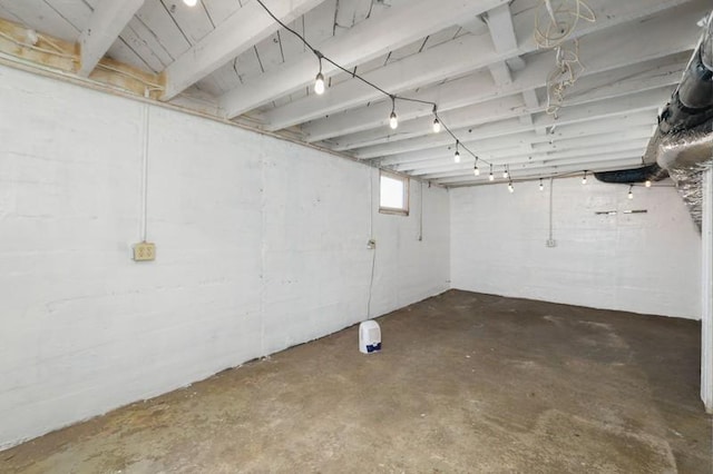 view of basement