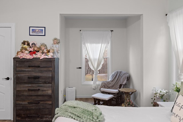 bedroom with baseboards