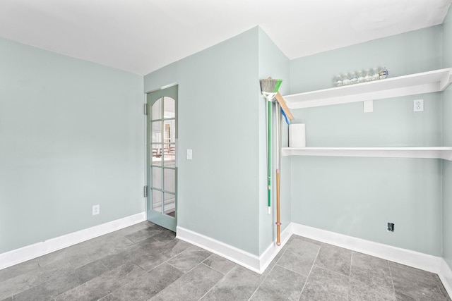 unfurnished bedroom featuring baseboards