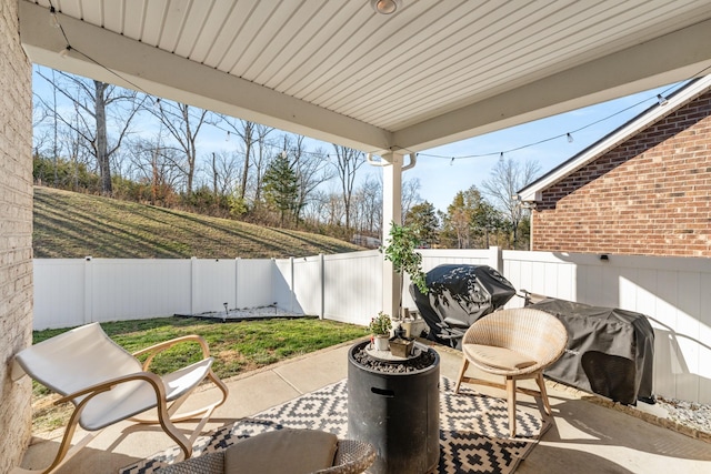 view of patio / terrace featuring a fenced backyard