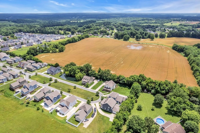 drone / aerial view with a residential view