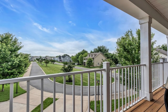 balcony with a residential view