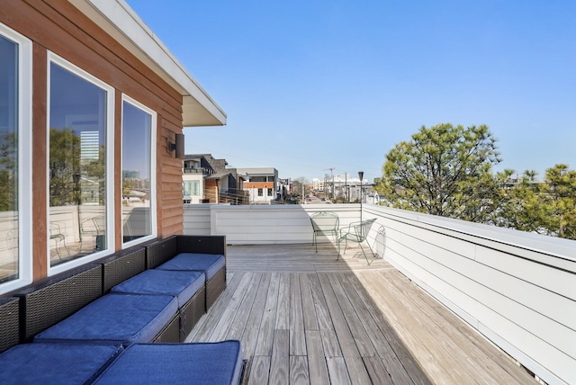 deck with outdoor lounge area