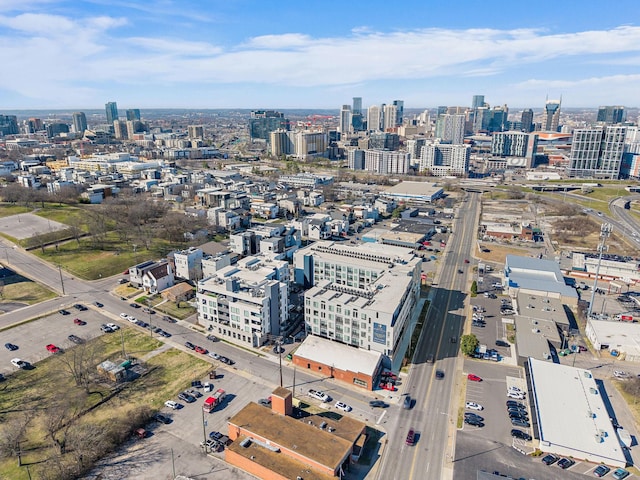 drone / aerial view featuring a view of city