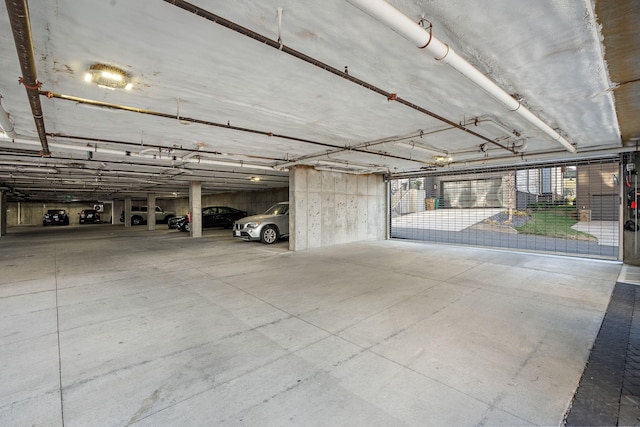 view of parking garage