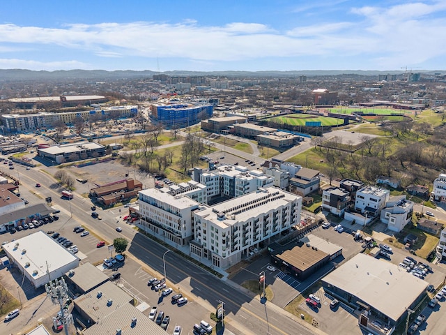 aerial view with a view of city