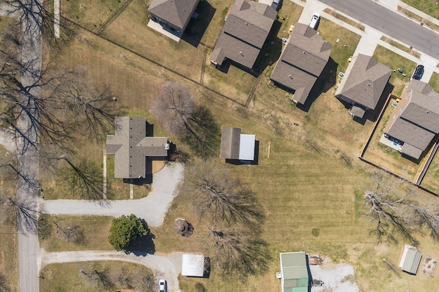 aerial view featuring a residential view