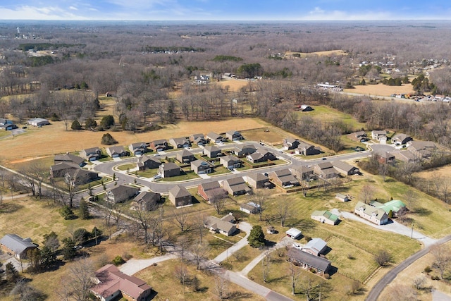 drone / aerial view with a residential view