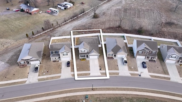 aerial view featuring a residential view