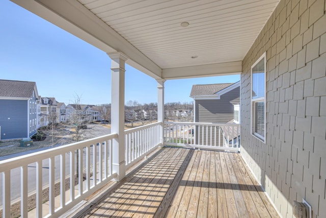 deck featuring a residential view