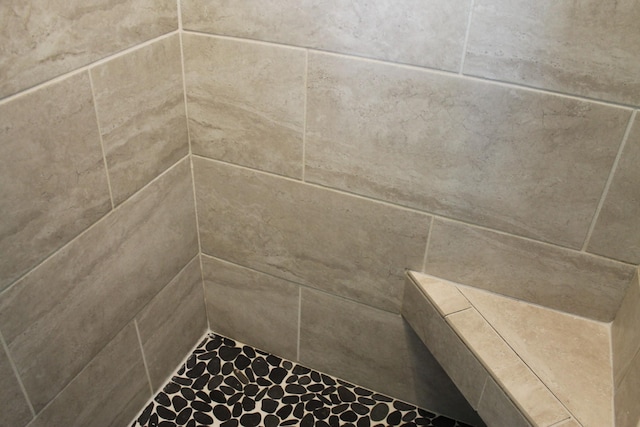 room details with a tile shower