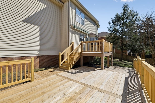 wooden deck with fence