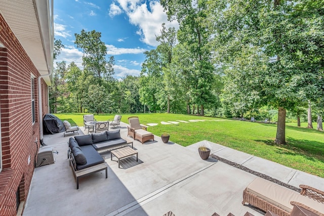 view of patio / terrace featuring an outdoor hangout area