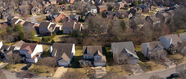 bird's eye view with a residential view