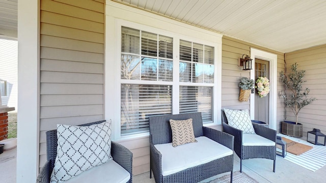 view of patio with a porch