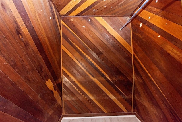 room details with wood walls