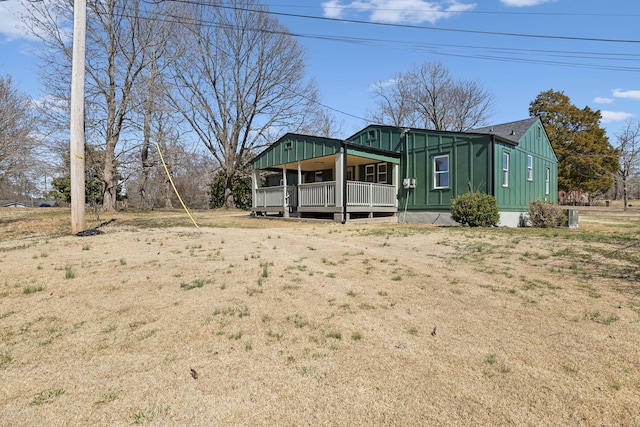 view of front of house featuring a porch and board and batten siding