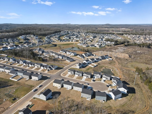 aerial view featuring a residential view