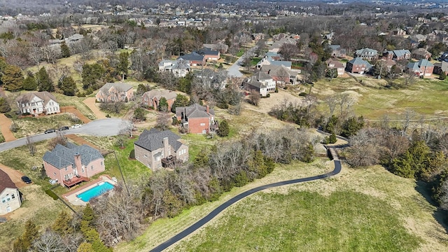 drone / aerial view with a residential view