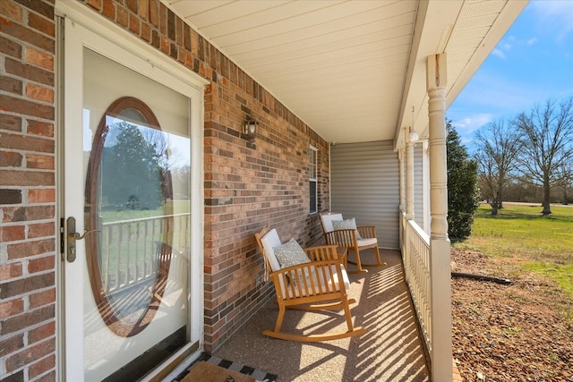 view of patio / terrace with a porch