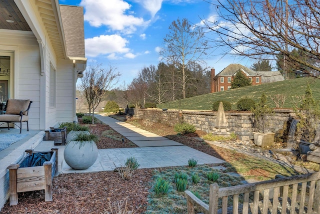 view of yard featuring a patio