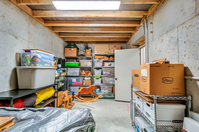 view of storage room