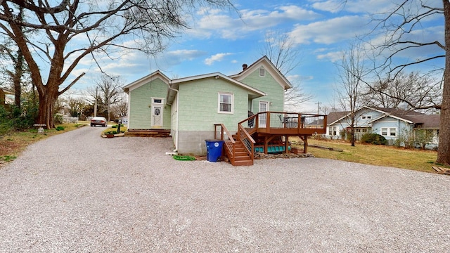 exterior space with a yard and driveway