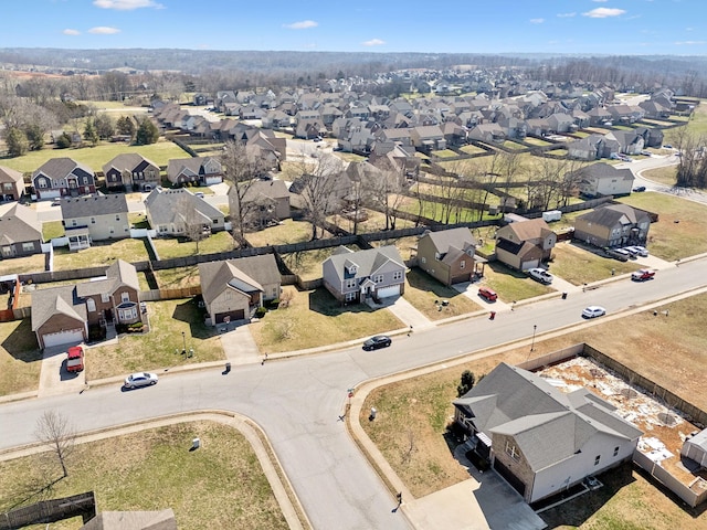 drone / aerial view with a residential view