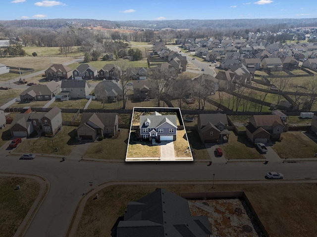 drone / aerial view featuring a residential view