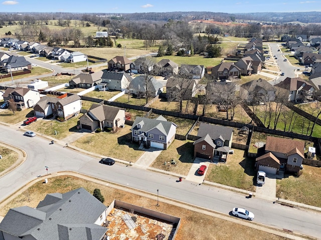 drone / aerial view with a residential view