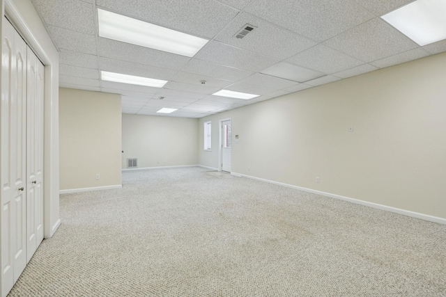 334 Idaho Springs Rd, Clarksville, TN 37043 - carpeted spare room featuring baseboards, visible vents, and a paneled ceiling