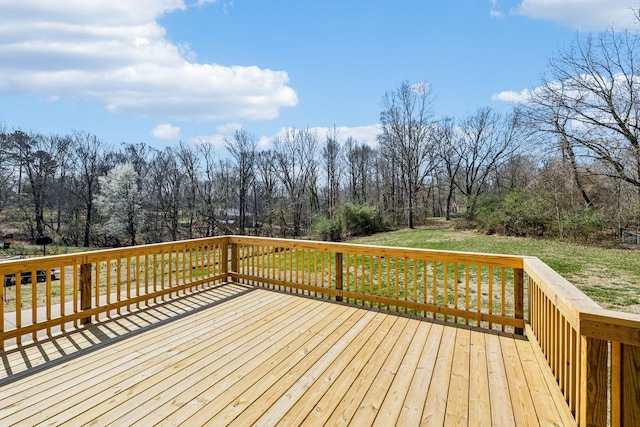 334 Idaho Springs Rd, Clarksville, TN 37043 - wooden deck featuring a lawn