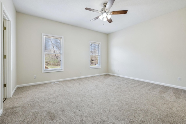 334 Idaho Springs Rd, Clarksville, TN 37043 - carpeted empty room featuring visible vents, baseboards, and ceiling fan